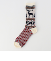 《ANONYMOUSISM》Wool Deer Snow ジャガード ソックス