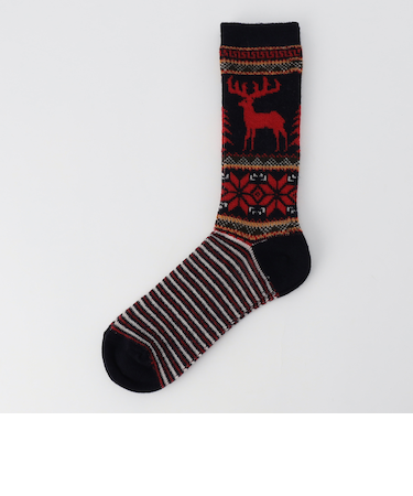 《ANONYMOUSISM》Wool Deer Snow ジャガード ソックス