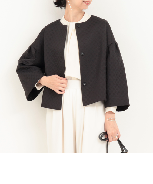 ドットジャガードブルゾン