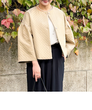 ドットジャガードブルゾン