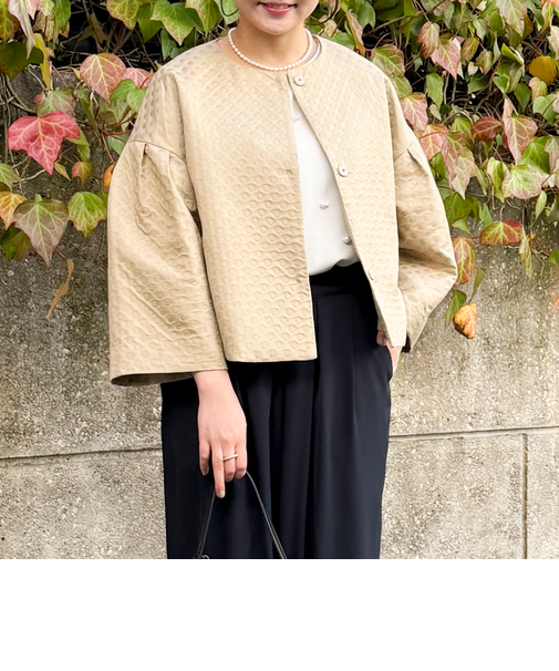 ドットジャガードブルゾン