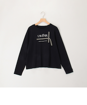 テープ刺繍ロゴプルオーバーカットソー