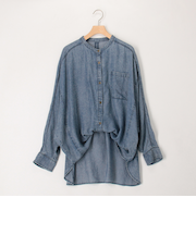 パウダーデニムドルマンシャツ
