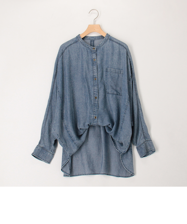パウダーデニムドルマンシャツ