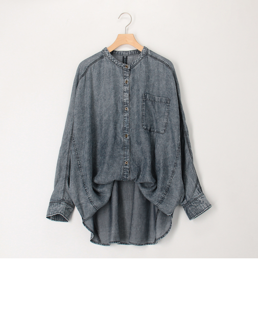 パウダーデニムドルマンシャツ