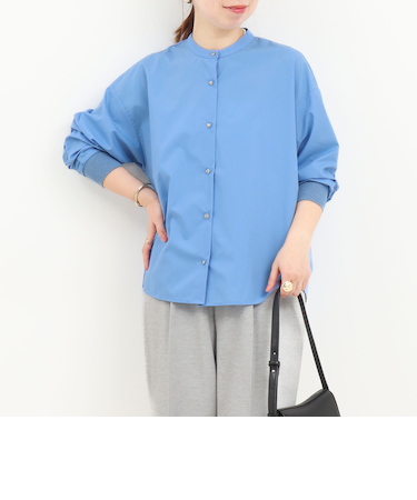 コーマコットンオーバーギャザーブラウス