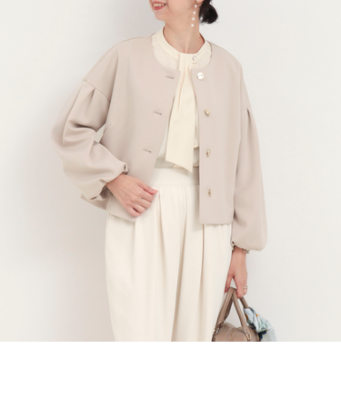 綿タッチダンボールニットブルゾン