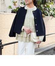 綿タッチダンボールニットブルゾン