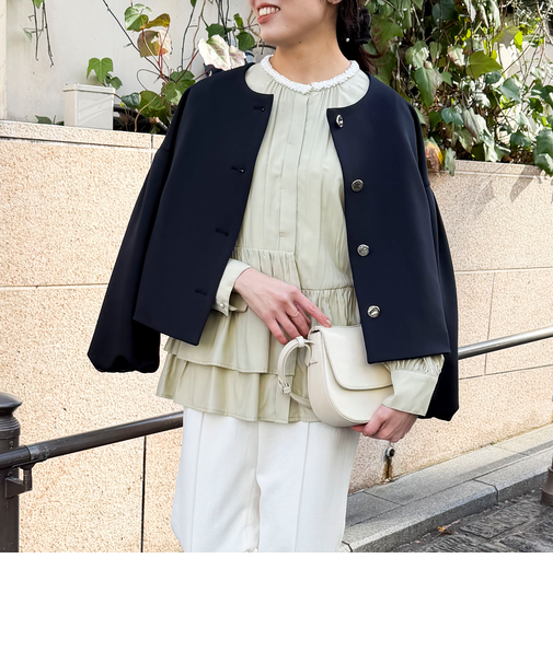 綿タッチダンボールニットブルゾン