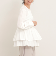 T/Rローンデザインヘムブラウス