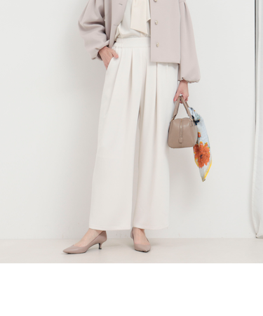 タックギャザーパンツ