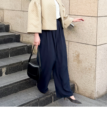 タックギャザーパンツ