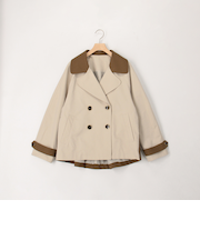 バイカラーショートトレンチコート