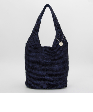 メタリックコード編みトートバッグ