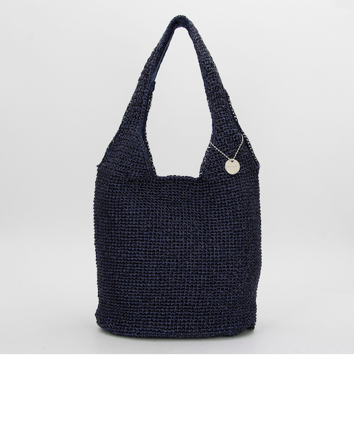 メタリックコード編みトートバッグ