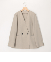 《セットアップ対応》【UVカット・接触冷感】ライトツイルノーカラージャケット