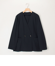 《セットアップ対応》【UVカット・接触冷感】ライトツイルノーカラージャケット