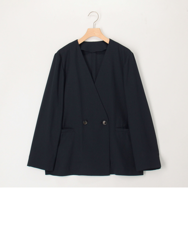 《セットアップ対応》【UVカット・接触冷感】ライトツイルノーカラージャケット