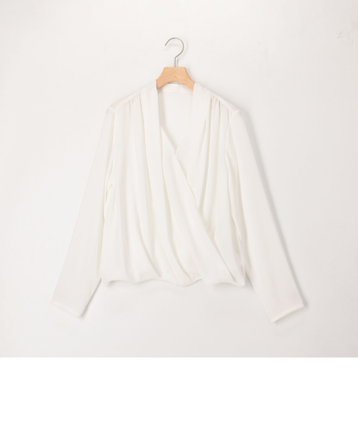 ドレープ&タックブラウス