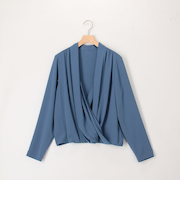 ドレープ&タックブラウス