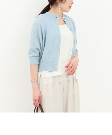 ラメノットカーディガン