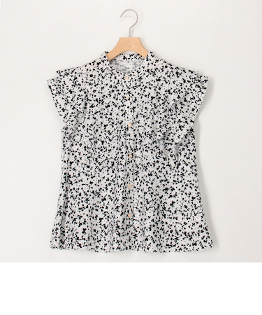 肩フリルブラウス