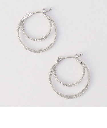 2連フープピアス