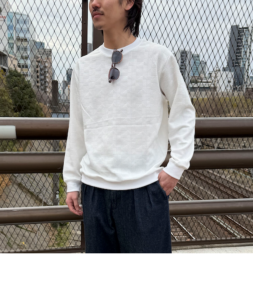ジオ柄ジャガードスウェット