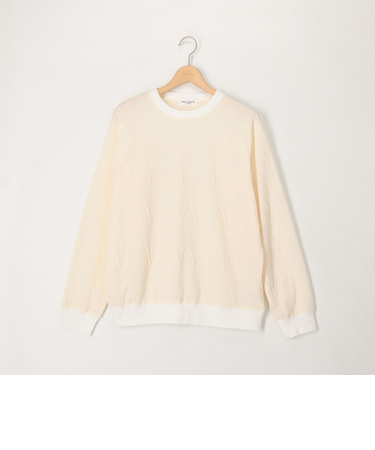 ヘリンボン柄ジャガードスウェット