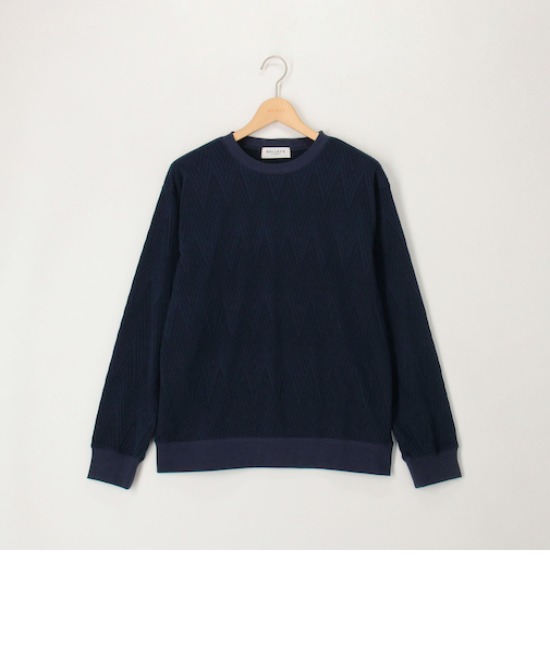 ヘリンボン柄ジャガードスウェット