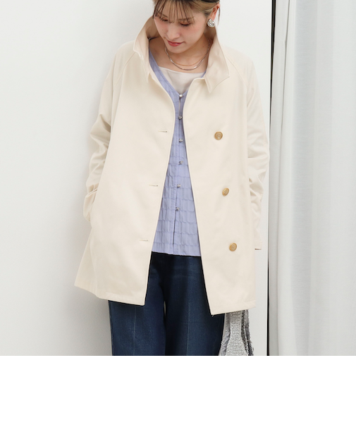 クリアツイル撥水スタンドカラーコート