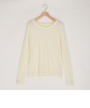 シアーフライス×チュールレイヤードプルオーバー