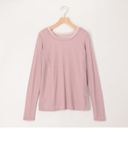 シアーフライス×チュールレイヤードプルオーバー