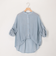 シアーデニムバンドカラーシャツ