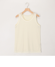 シアーフライス×チュールレイヤードタンクトップ