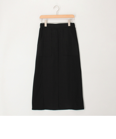 麻調×リブ切替スカート