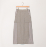 麻調×リブ切替スカート