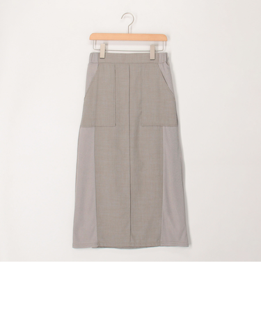 麻調×リブ切替スカート