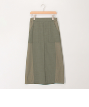 麻調×リブ切替スカート