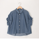 《セットアップ対応》シアーデニム袖タックブラウス