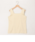 スクエアネックサテンドッキングタンクトップ
