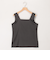 スクエアネックサテンドッキングタンクトップ
