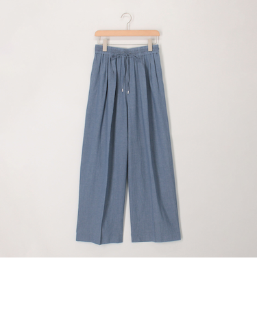 《セットアップ対応》シアーデニムワイドパンツ