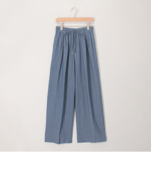《セットアップ対応》シアーデニムワイドパンツ