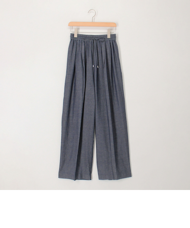 《セットアップ対応》シアーデニムワイドパンツ
