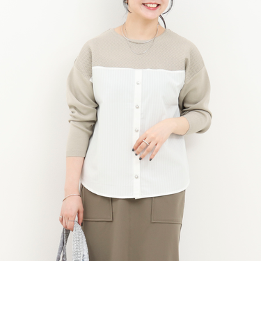 超軽量編柄2WAY切替プルオーバー