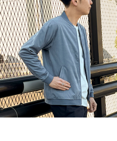 ジオ柄ジャガード リブブルゾン