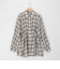 ウエスト絞りチェックシャツ