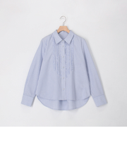 オックス前立てフリルシャツ