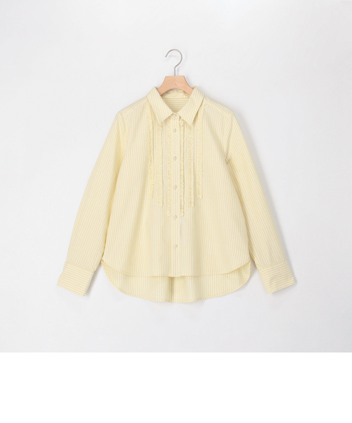 オックス前立てフリルシャツ